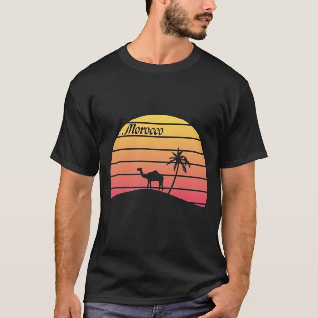 T-Shirt classique rétro MAROC (Devant)