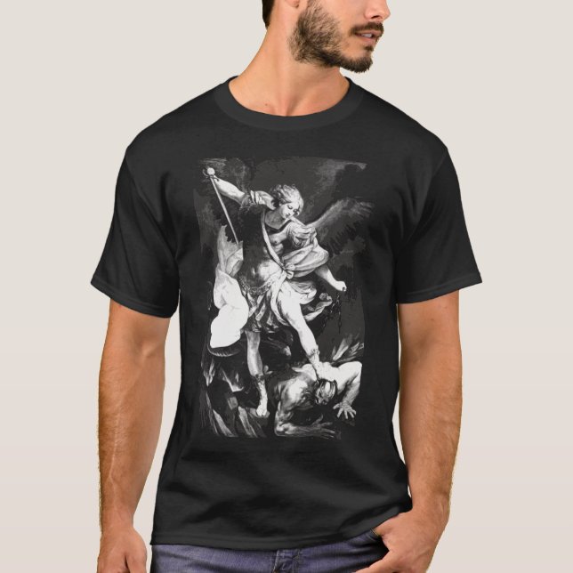 T-shirt classique Saint Michael Archangel (Devant)