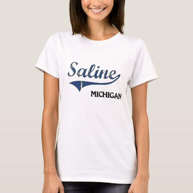 T-shirt Classique salin de ville du Michigan (Devant)