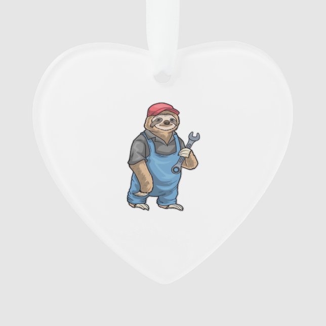 T-shirt classique Sloth Mechanic Wrench (devant)