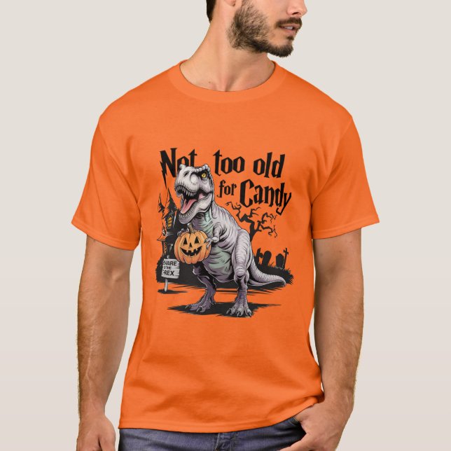 t-shirt classique t-rex dinosaure halloween (Devant)