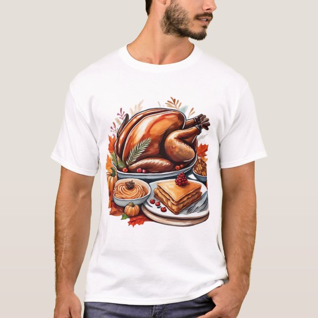 T-Shirt Classique Une Table Pleine de Gratitude (Devant)