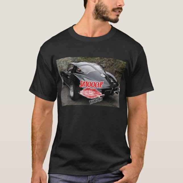 T-shirt Classique Valentine Corvette Noire (Devant)