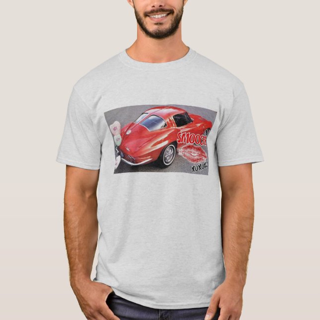T-shirt Classique Valentine Red Corvette (Devant)