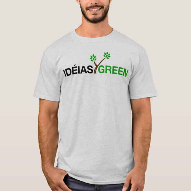 T-shirt Classique vert d'Ideias de LOGO (Devant)