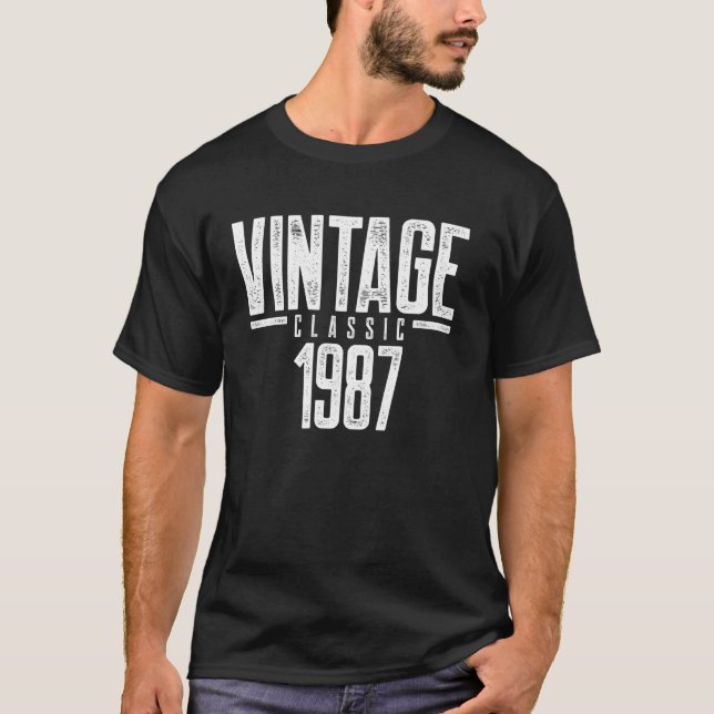 T-shirt Classique Vintage 1987 (Devant)