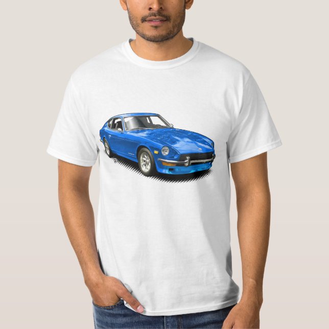 T-shirt classique vintage bleu de Z-Car (Devant)