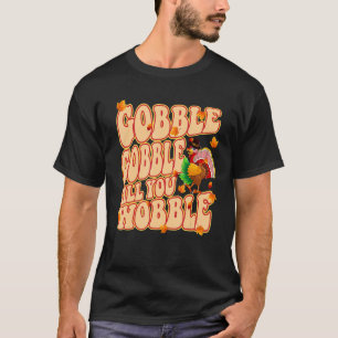 T-shirt Classique Vintage Thanksgiving Gobble Til Yo
