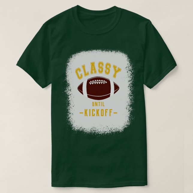 T-shirt Classy Jusqu'Au Kickoff Fan Jaune Lettres (Design devant)