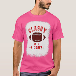 T-shirt Classy Jusqu'Au Kickoff Lettres Rouges Sports Coul