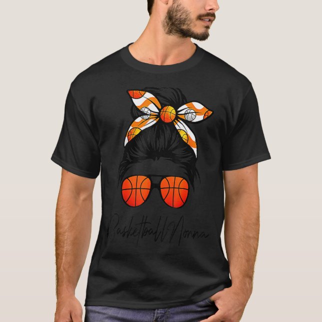 T-shirt Classy Nonna Life Messy Hair Bun Basketball Mère (Devant)