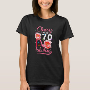 T-shirt Classy Sassy 70 Fabuleux 70e Anniversaire Partie