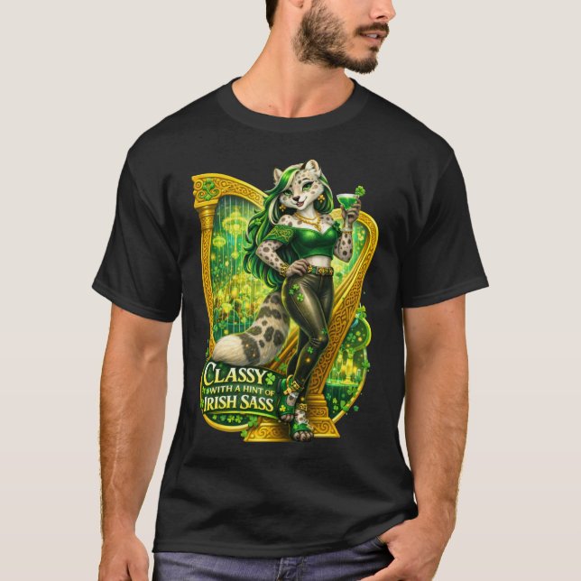 T-shirt Classy With A Hint Of Irish Sass (Devant)