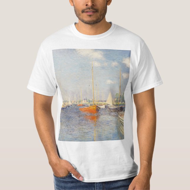 T-shirt Claude Monet. Bateaux rouges, Argenteuil (Devant)