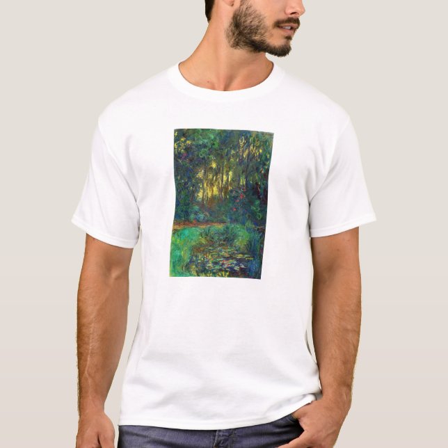 T-shirt Claude Monet - Coin d'un étang avec des Nénuphars (Devant)