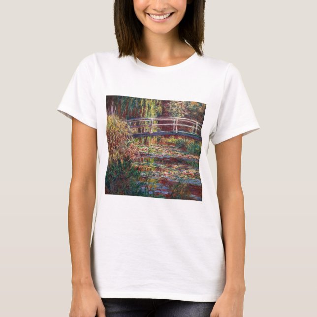 T-shirt Claude Monet - Eau Lily étang, Harmonie rose (Devant)