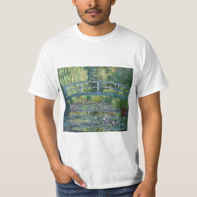 T-shirt Claude Monet - Eau Lily étang, Harmonie verte (Devant)