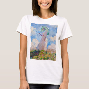 T-shirt Claude Monet - Femme avec Parasol face à gauche
