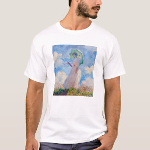 T-shirt Claude Monet - Femme avec Parasol face à gauche