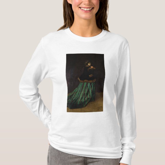 T-shirt Claude Monet | la femme dans la robe verte, 1866 (Devant)