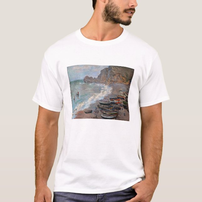 T-shirt Claude Monet - La plage d'Etretat (Devant)