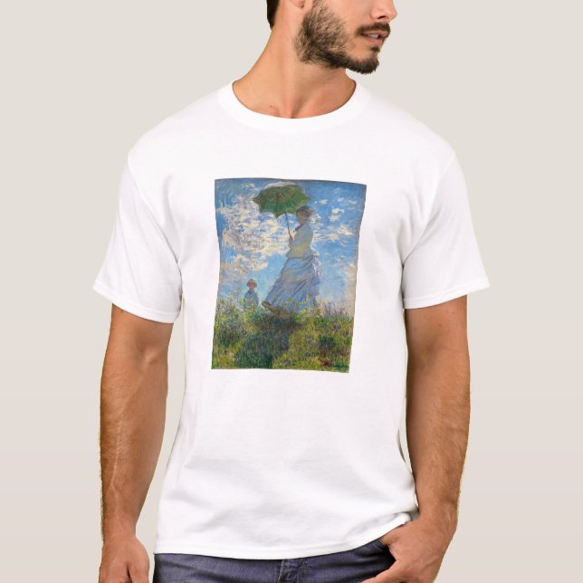 T-shirt Claude Monet - La Promenade, Femme avec un Parasol (Devant)