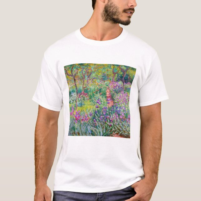 T-shirt Claude Monet - Le jardin d'Iris à Giverny (Devant)