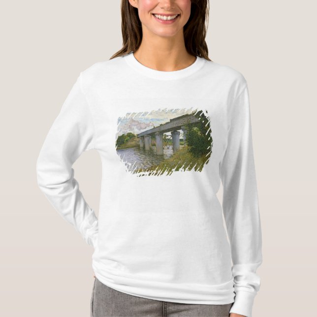 T-shirt Claude Monet | le pont de chemin de fer à (Devant)