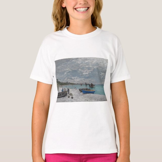 T-shirt Claude Monet Sky Clouds Bateaux Bateaux Bateaux Me (Devant)