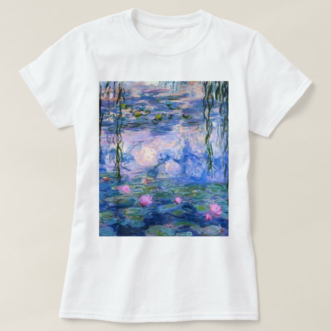 T-shirt Claude Monet Water Lys Vintage Floral HD Art (Design devant)