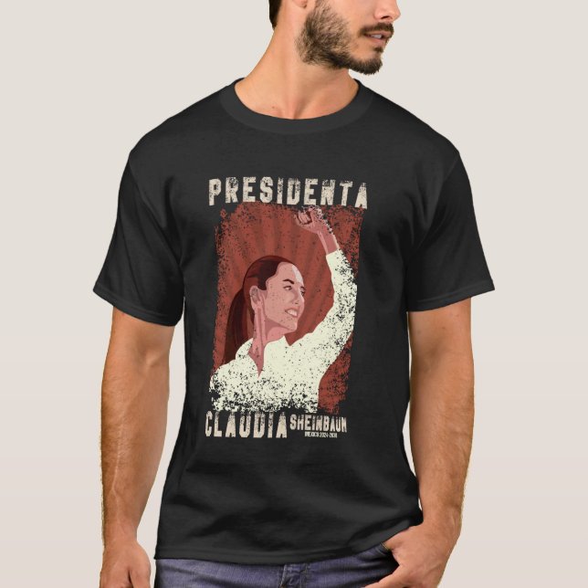 T-shirt Claudia Sheinbaum Présidente 2024 (Devant)