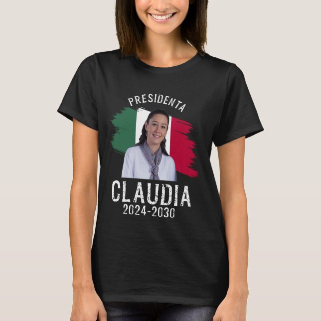 T-shirt Claudia Sheinbaum Présidente mexicaine (Devant)