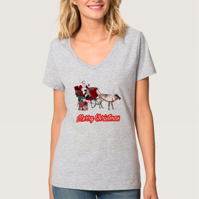 T-shirt Clause du Père Noël répandant l'amour pour la paix (Devant)