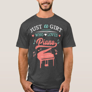 T-shirt Clavier Composer I Love Piano Heart Music Daughte