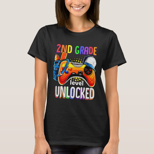 T-shirt Clavier de jeu pour l'école Gamepad 2ème niveau de (Devant)