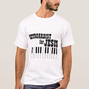 T-shirt Clavier de jupe de l'équipe de culte pour Jésus