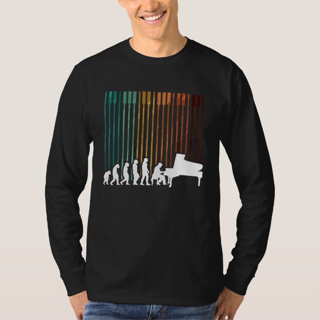 T-shirt Clavier de l'orchestre de pianiste de musique d'év (Devant)