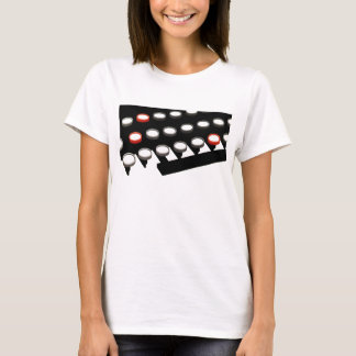 T-shirt Clavier de machine à écrire ancienne de style rétr