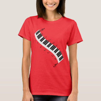 T-shirt Clavier de piano, conception populaire,