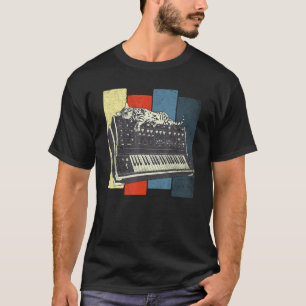 T-shirt Clavier de synthétiseur modulaire Techno Vintage A
