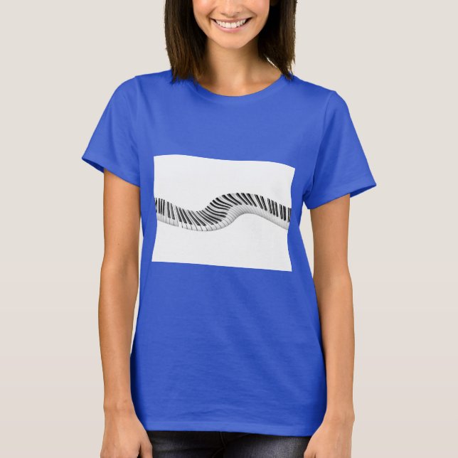 T-shirt Clavier Instruments de Musique Piano Notes d'Art (Devant)