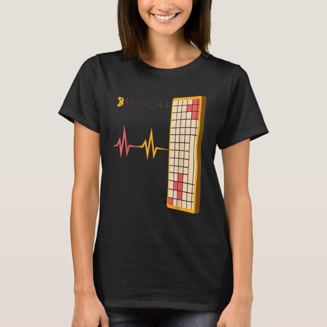 T-SHIRT CLAVIER ORANG AND PINK GAMERS (Devant)