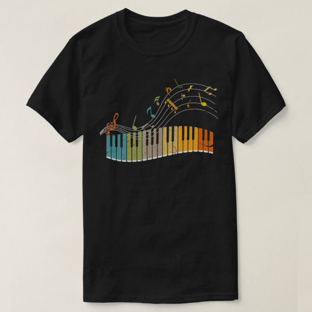 T-shirt Clavier Pianist Funny Musicien Piano Art Musique T (Design devant)
