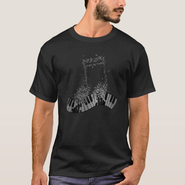 T-shirt Clavier Piano Player Musicien Clavier Clavier Gag  (Devant)
