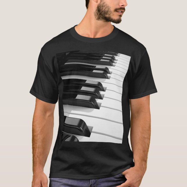 T-shirt Clavier pour piano (Devant)