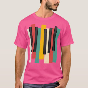 T-shirt Clavier rétro minimaliste en détresse