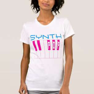 T-shirt Clavier vintage de bruit de Synth de style du