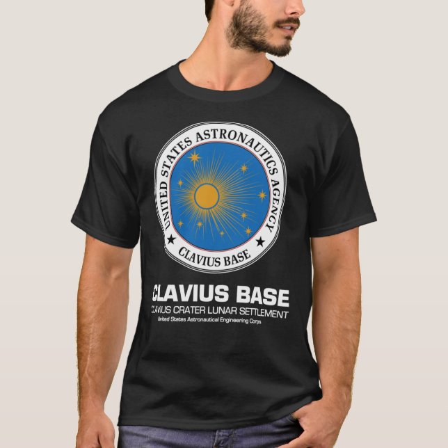 T-shirt Clavius base Inspecred by Space Odyssey Es (Devant)