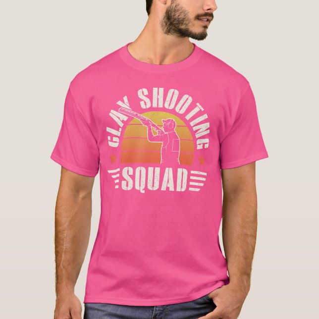 T-shirt Clay Shooting Squad Pull Trap Pigeon Shotgun Clay  (Devant)