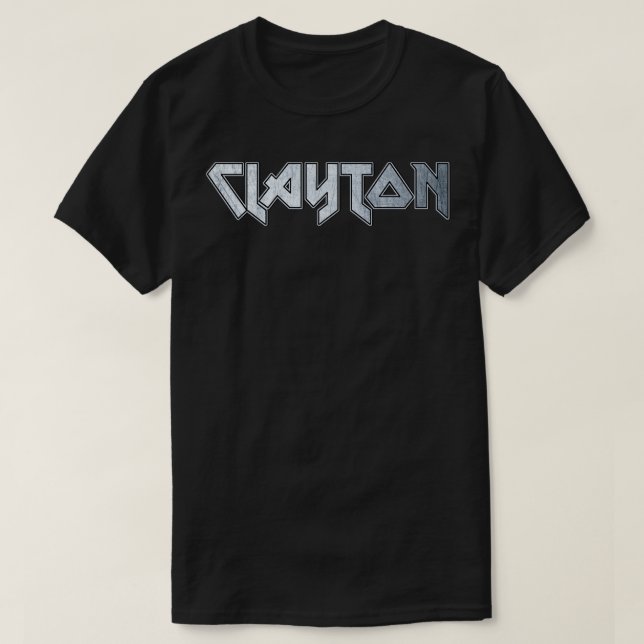 T-shirt Clayton en métal lourd (Design devant)